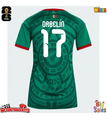 Mexico Orbelin Pineda #17 Replica Home Stadium Shirt for Women World Cup 2026 Short Sleeve